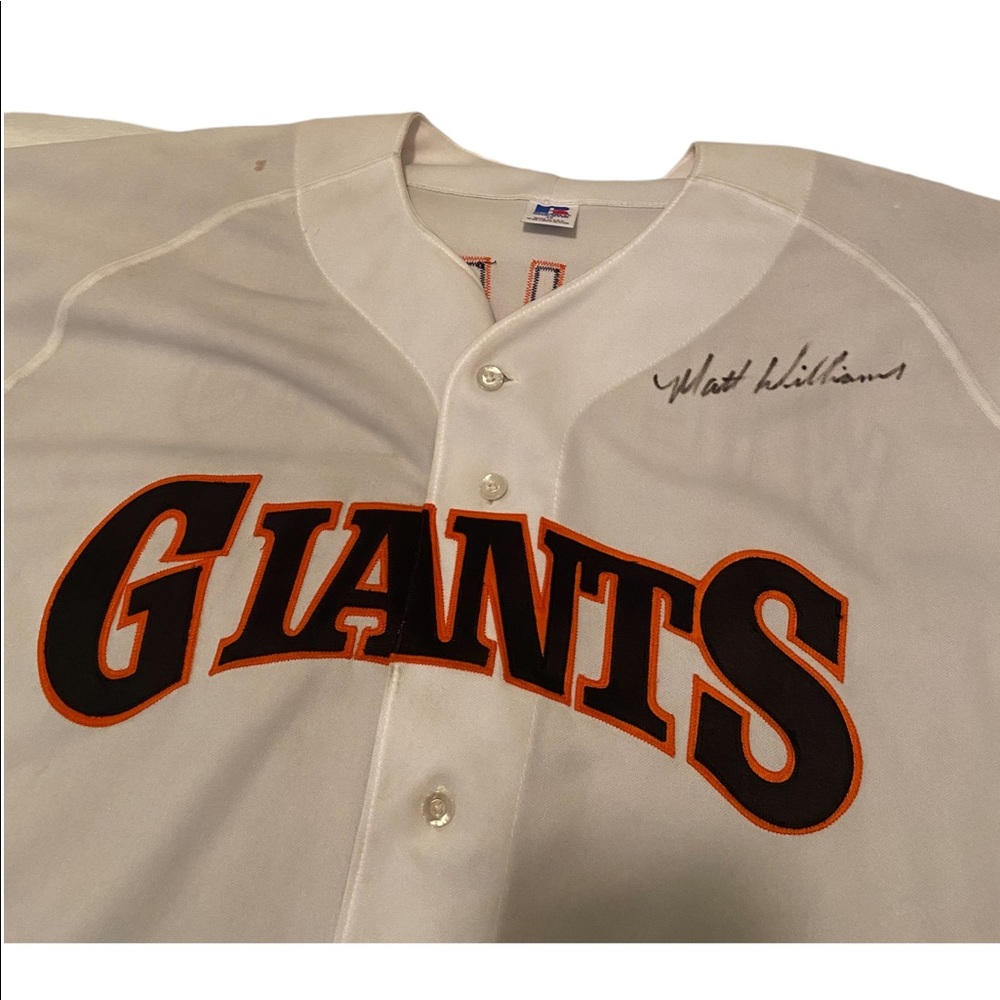 Giants Autograph Signed Jersey- Matt Williams Size 48/XL